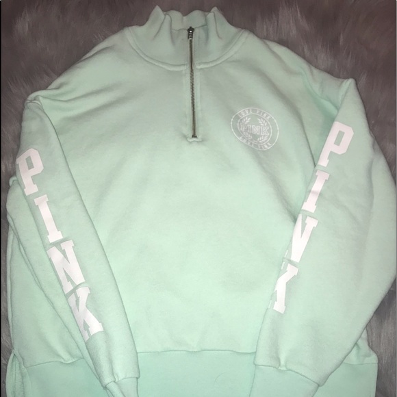 PINK Victoria's Secret Tops - Victoria Secret pink half zip sweatshirt XS